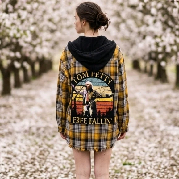 TOM PETTY OOAK FRINGED SHACKET SM-LG - Picture 1 of 9